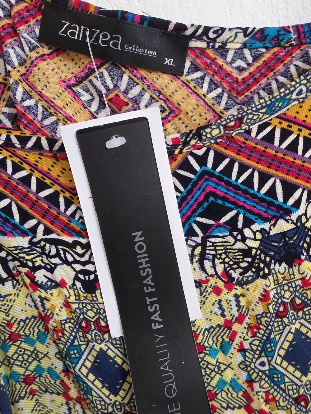 Zanzea Printed Boho Maxi Dress in Teal, Mustard, Navy, Cream - Picture 5 of 5